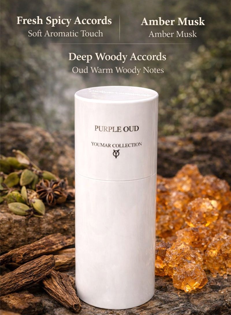 YOUMAR Purple Oud Eau de Parfum 100ml for Men & Women | Youmar Collection 0224 | Long Lasting Premium Oud Perfume with Deep Woody & Warm Notes - Image 3